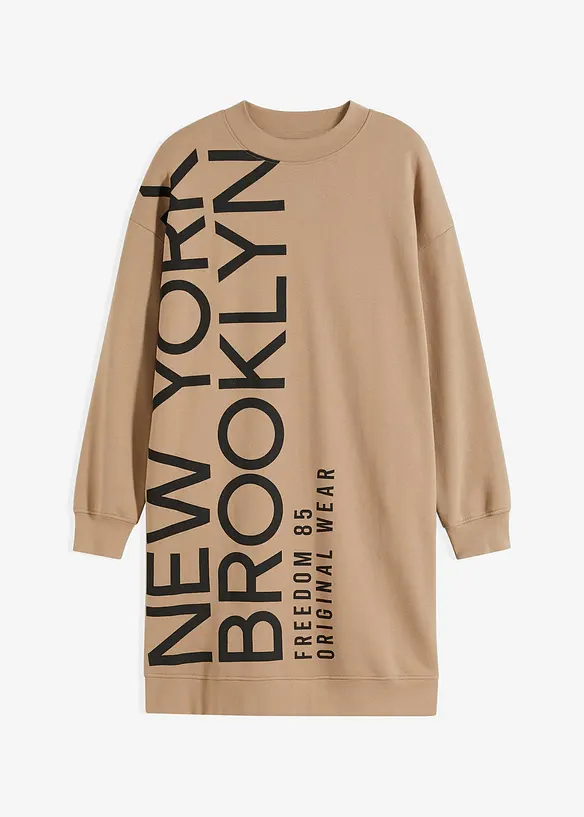 Abito oversize in morbida felpa di misto cotone, bonprix