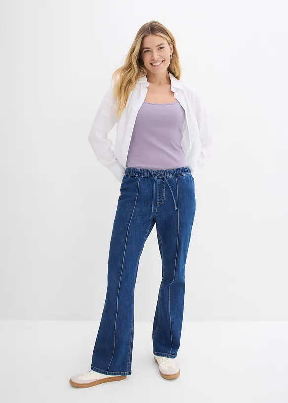 Top con spalline sottili in puro cotone (pacco da 3), bonprix