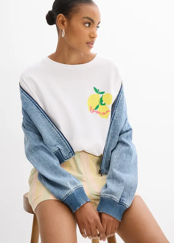 Maxi maglia in puro cotone biologico, bonprix