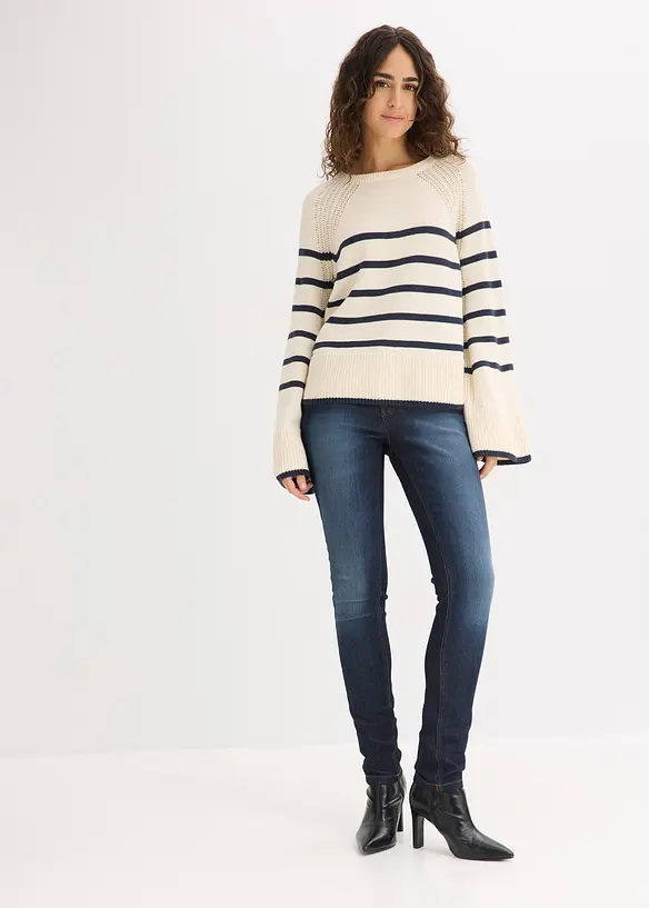 Maglione con righe a contrasto, bonprix