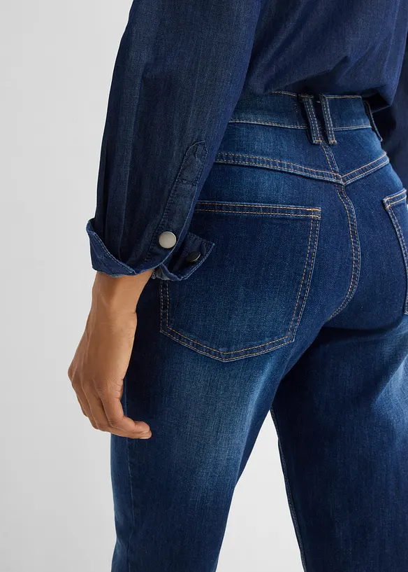 Mom jeans cropped, vita alta, bonprix