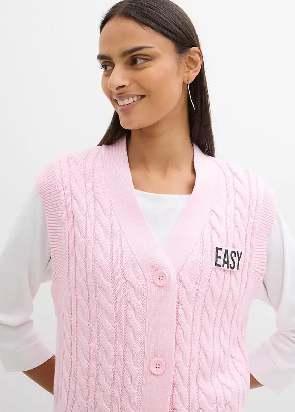 Gilet largo in maglia, bonprix