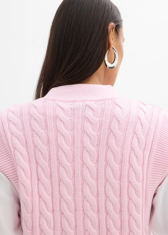 Gilet largo in maglia, bonprix