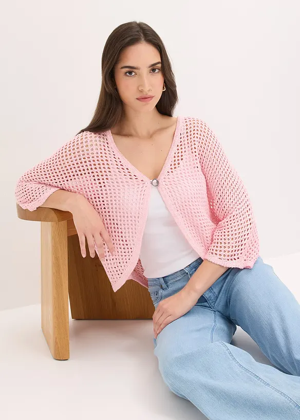 Cardigan traforato, bonprix