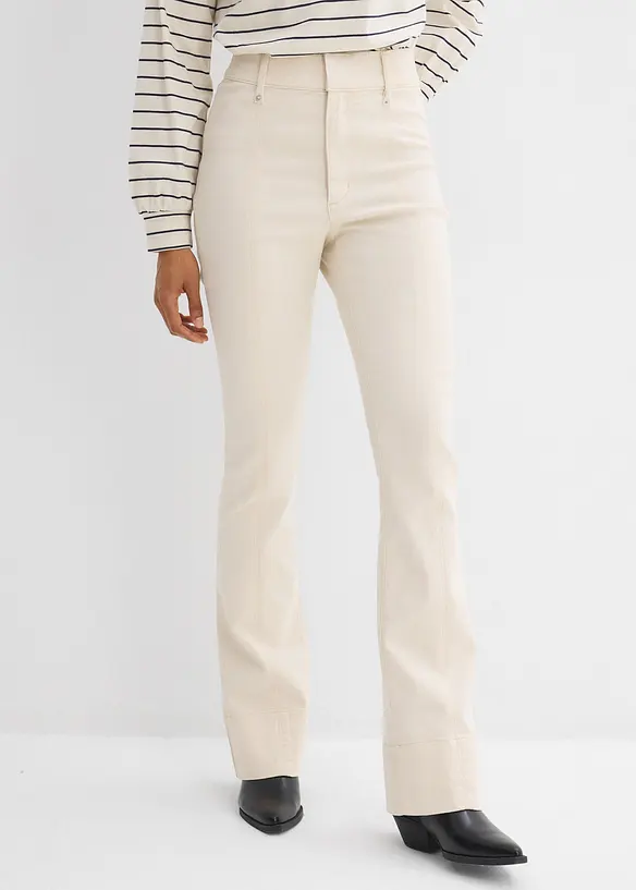 Jeans bootcut, vita alta, bonprix