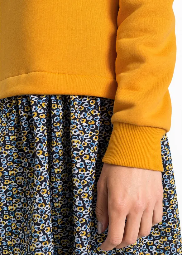 Abito in felpa con effetto 2 in 1, bonprix