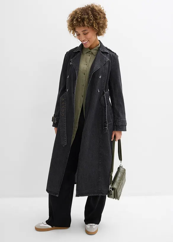 Camicetta lunga oversize in mussola, bonprix