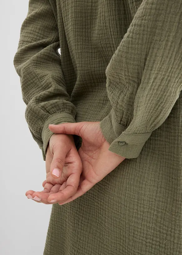 Camicetta lunga oversize in mussola, bonprix