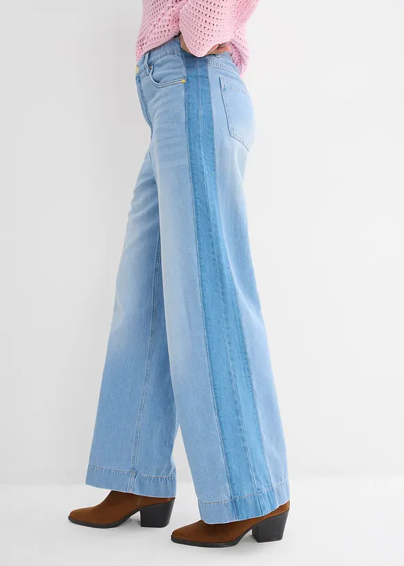 Jeans wide leg, vita alta, bonprix
