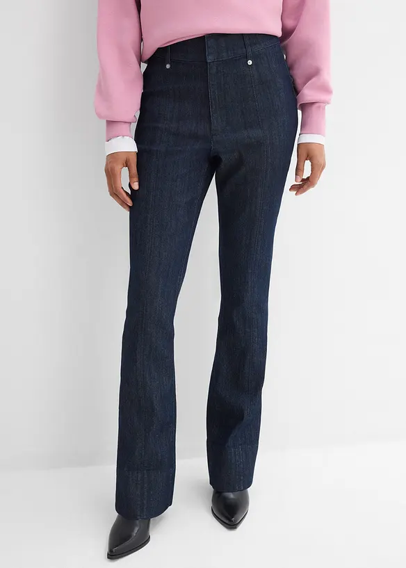 Jeans bootcut, vita alta, bonprix