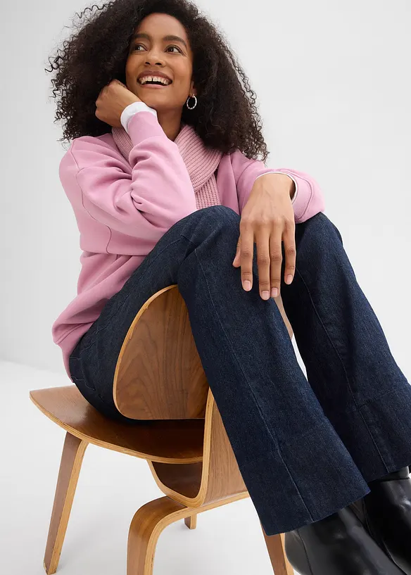 Jeans bootcut, vita alta, bonprix