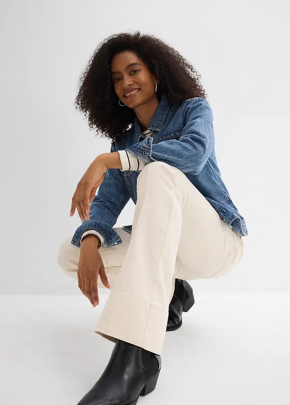 Jeans bootcut, vita alta, bonprix