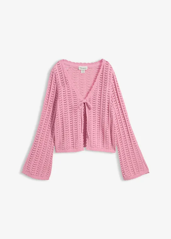 Cardigan con motivo traforato, bonprix