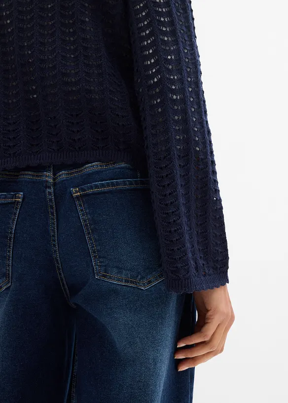 Cardigan con motivo traforato, bonprix