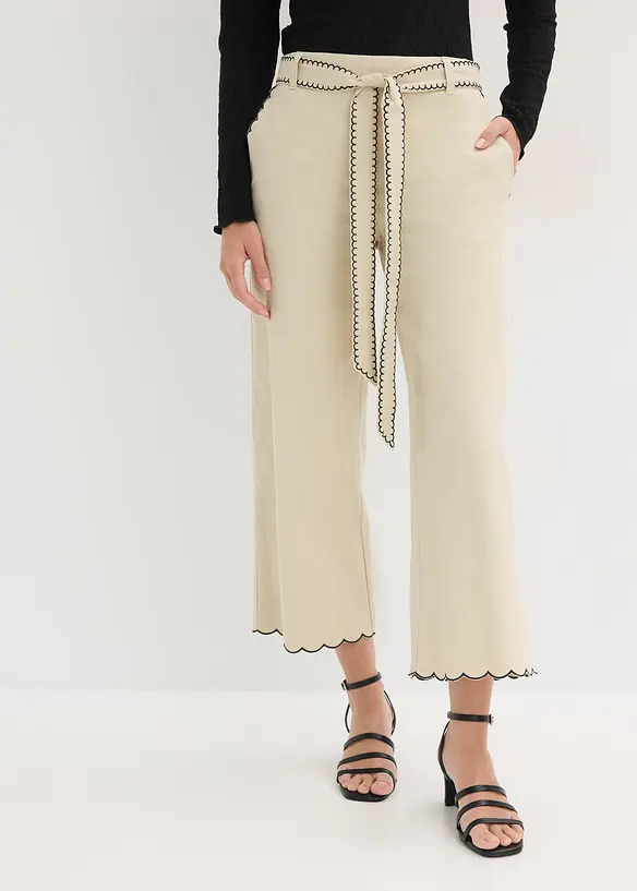 Pantaloni culotte in puro cotone, bonprix