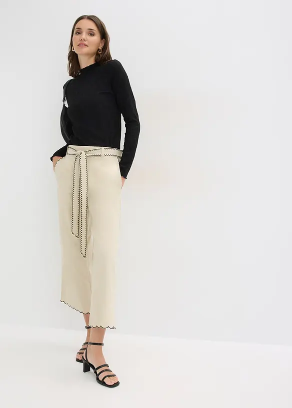 Pantaloni culotte in puro cotone, bonprix