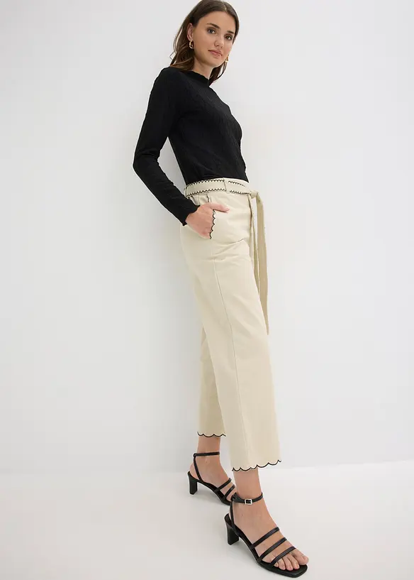 Pantaloni culotte in puro cotone, bonprix