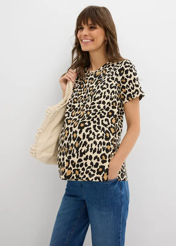 Maglia pr&eacute;maman / da allattamento 2 in 1 in cotone biologico (pacco da 2), bonprix