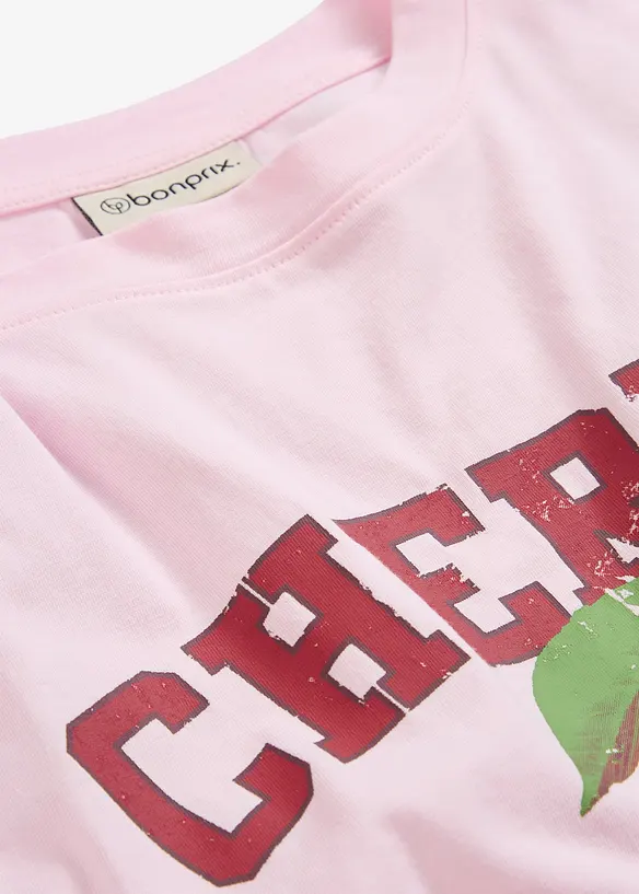 T-shirt in puro cotone biologico, con stampa, bonprix