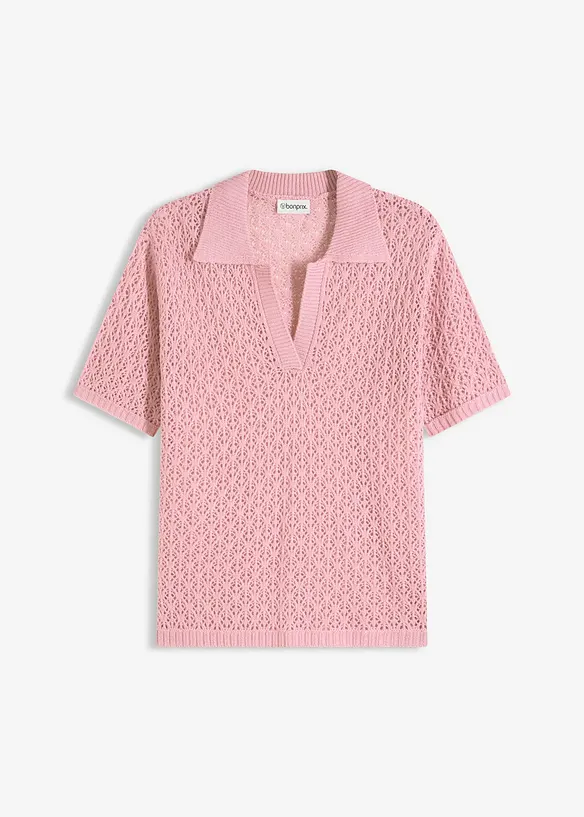 Maglione traforato a maniche corte, bonprix