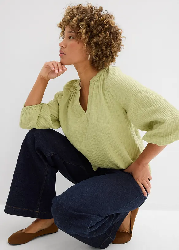 Blusa oversize in mussola, bonprix