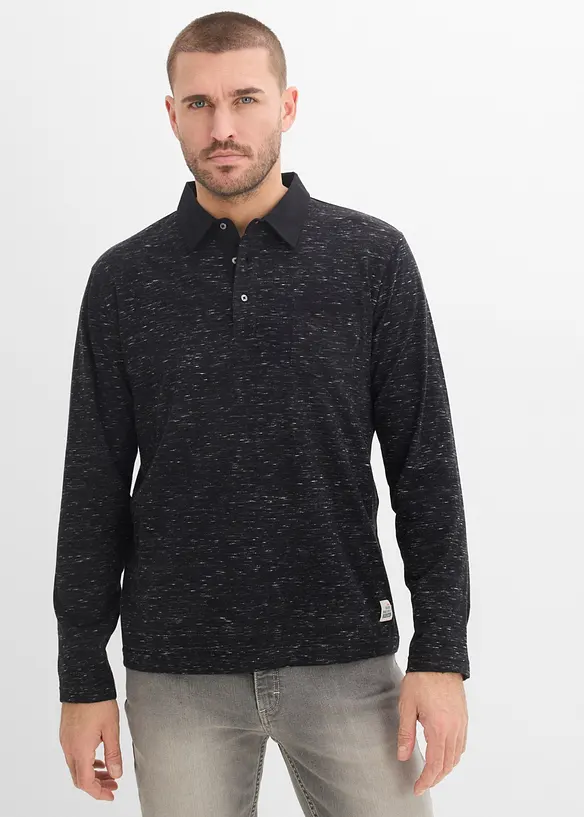 Polo a maniche lunghe in puro cotone, bonprix