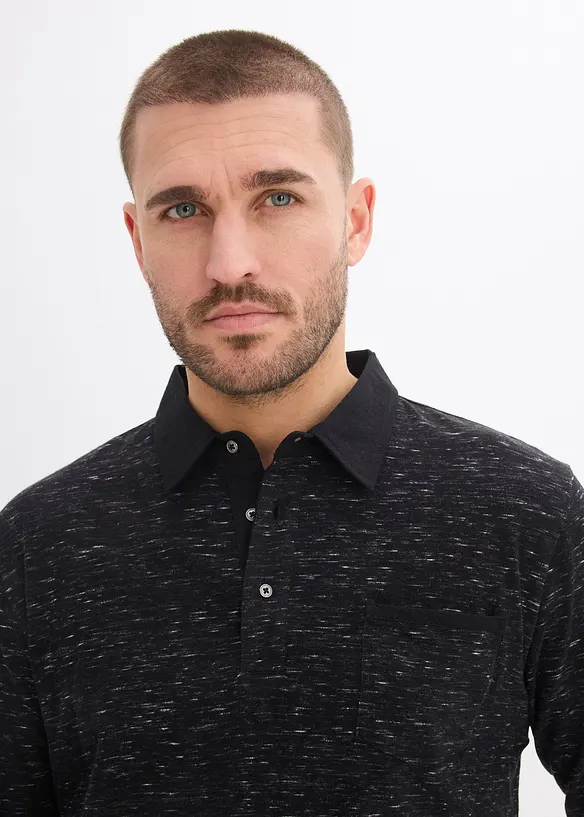 Polo a maniche lunghe in puro cotone, bonprix