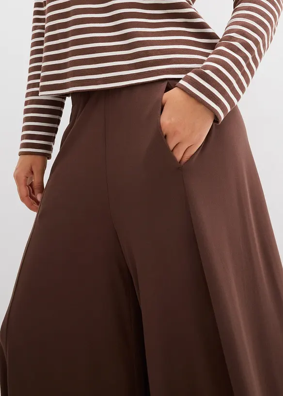Pantaloni culotte in jersey con gambe larghe, bonprix