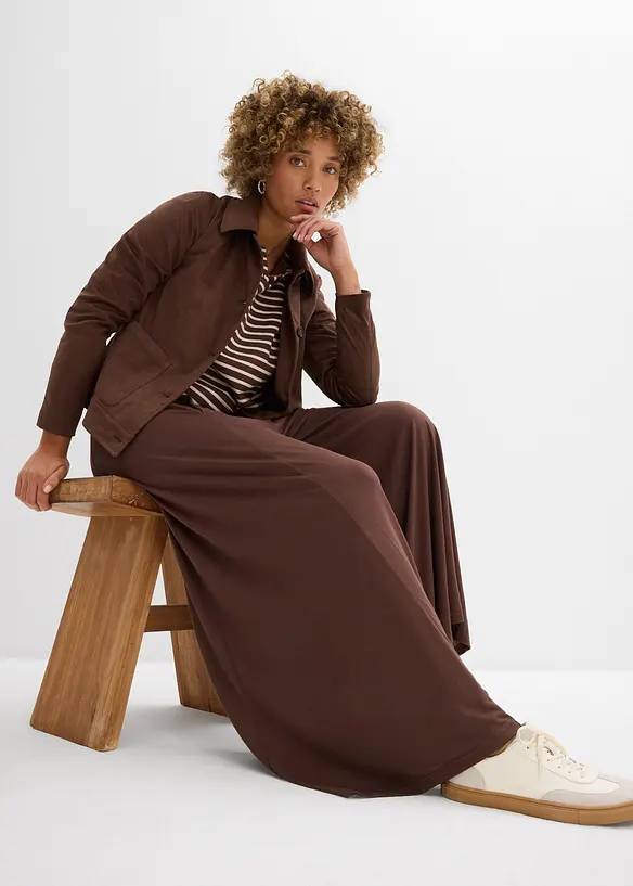 Pantaloni culotte in jersey con gambe larghe, bonprix