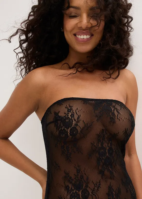 Abito in pizzo con spalline staccabili, bonprix