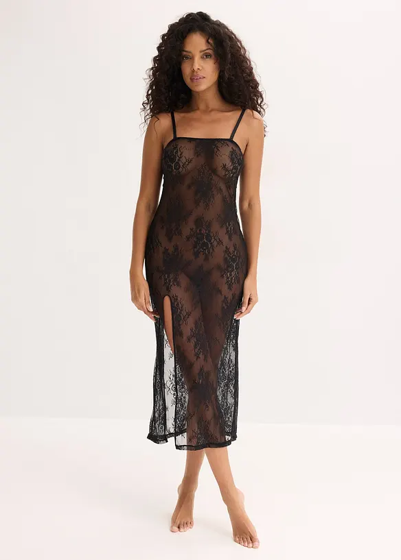 Abito in pizzo con spalline staccabili, bonprix