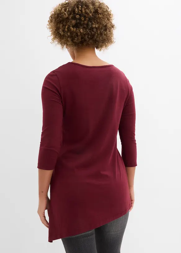 Maglia lunga in misto viscosa e cotone, bonprix