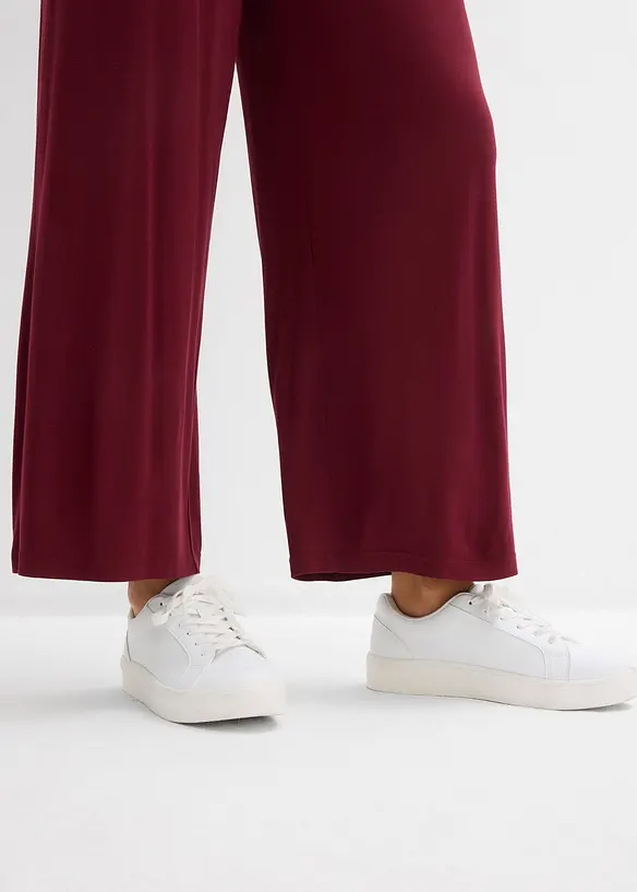 Pantaloni cropped in jersey di misto viscosa fluente, bonprix