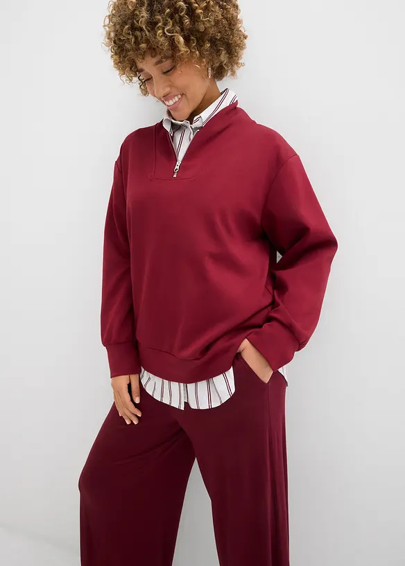 Pantaloni cropped in jersey di misto viscosa fluente, bonprix