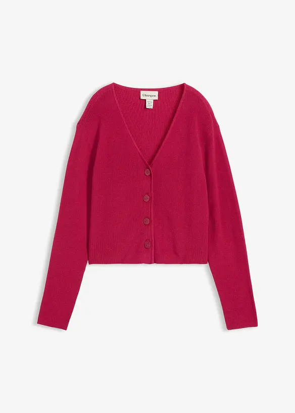 Cardigan corto in puro cotone biologico, bonprix