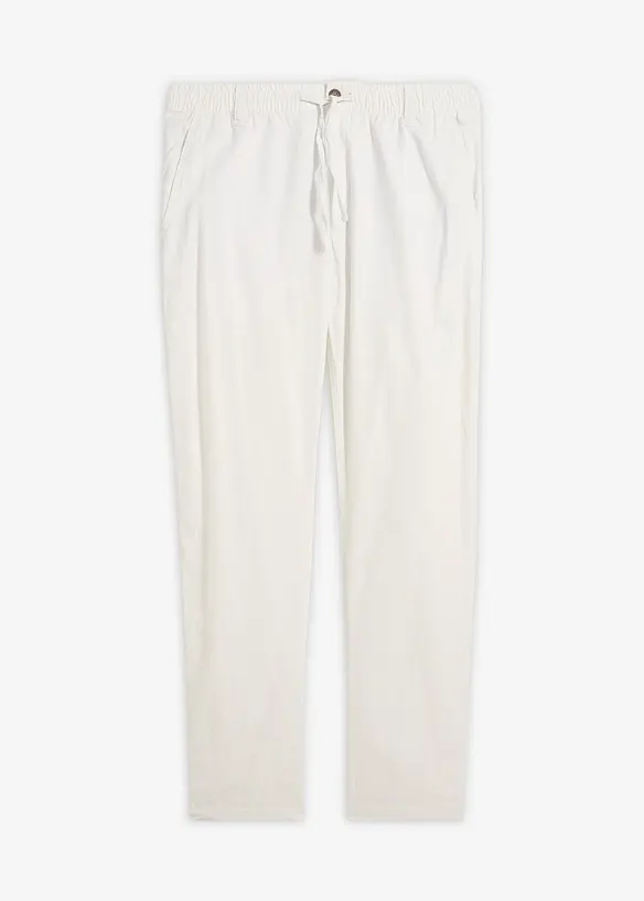 Pantaloni chino regular fit in fresco misto lino, straight, bonprix