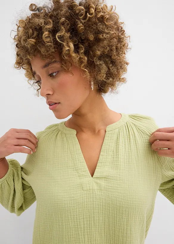 Blusa oversize in mussola, bonprix