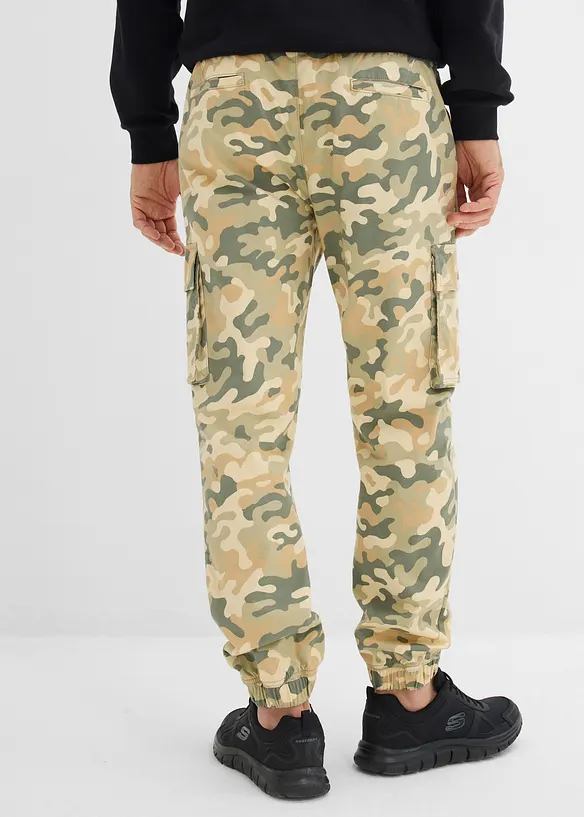 Pantaloni cargo con elastico in vita regular fit, straight, bonprix