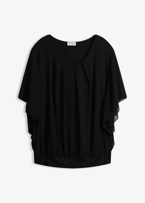 Blusa in chiffon con canotta, bonprix