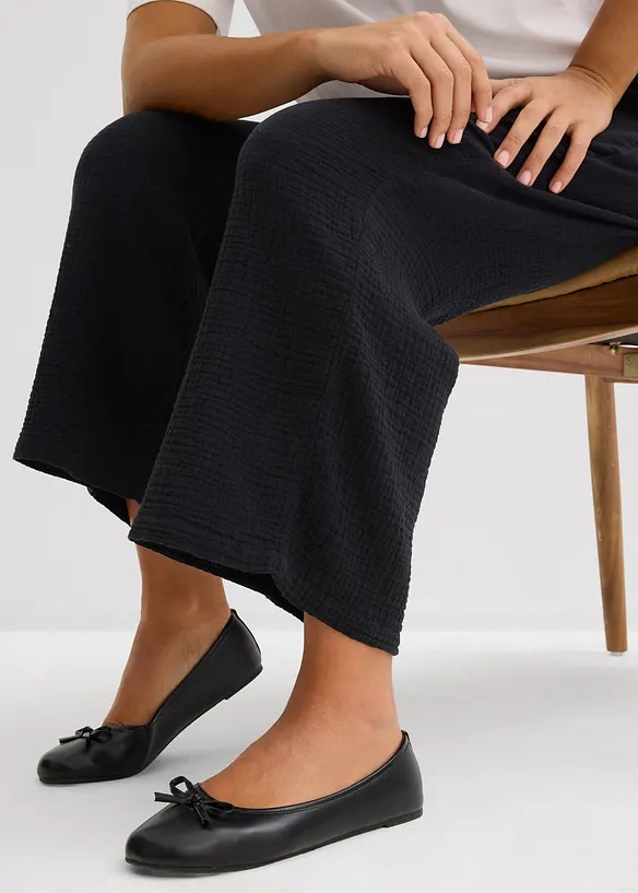 Pantaloni larghi in mussola di cotone, bonprix