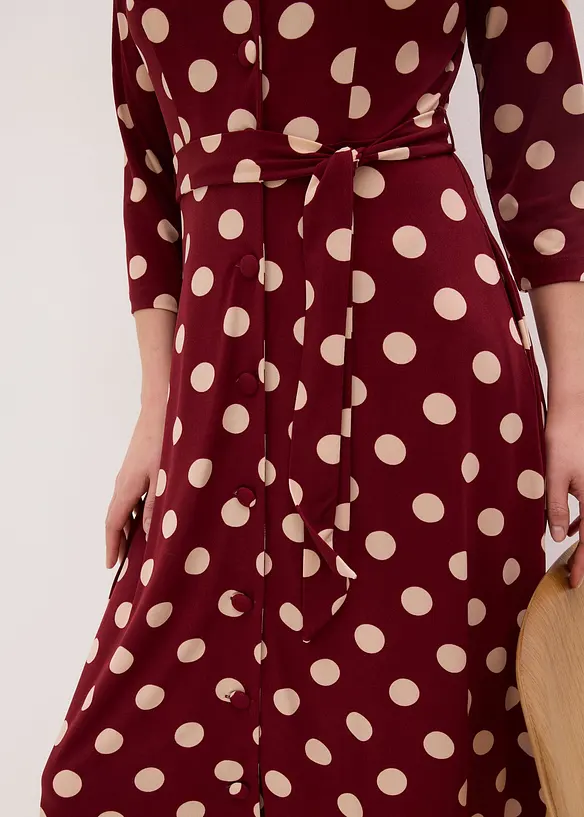 Abito chemisier con cintura da annodare, bonprix