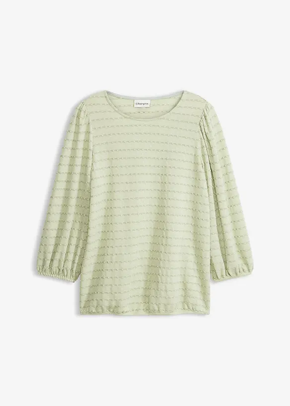 Maglia stile tunica in tessuto operato, bonprix