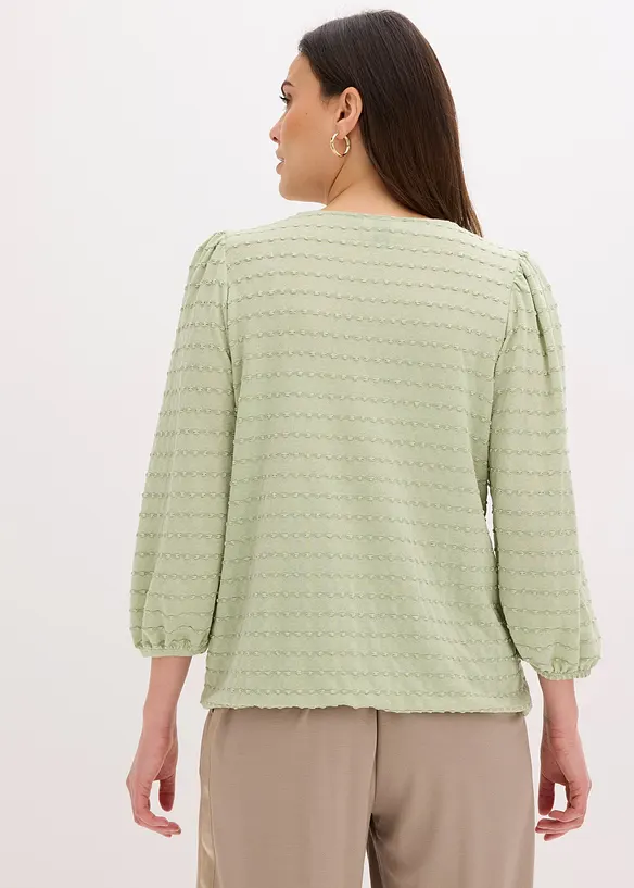 Maglia stile tunica in tessuto operato, bonprix