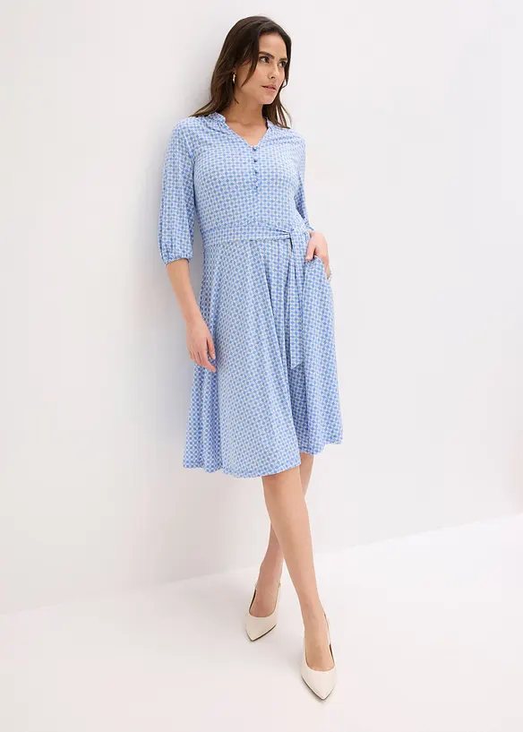 Abito di jersey con cintura da annodare, bonprix