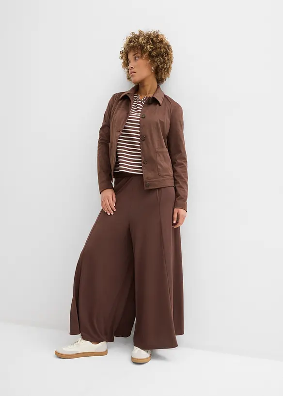 Pantaloni culotte in jersey con gambe larghe, bonprix