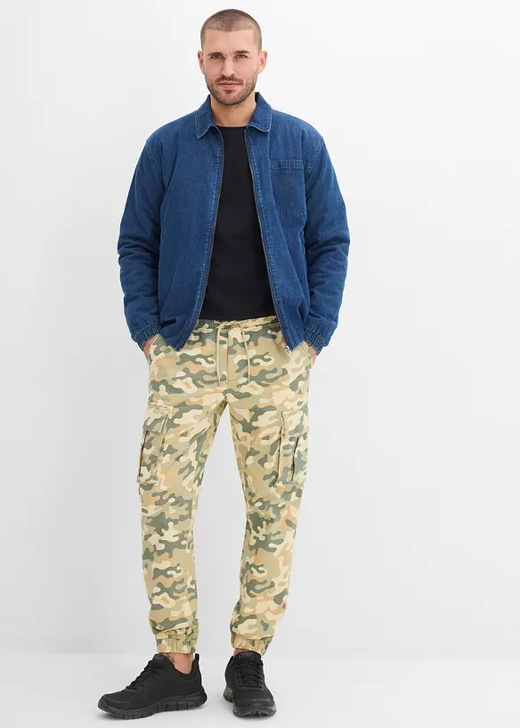 Pantaloni cargo con elastico in vita regular fit, straight, bonprix