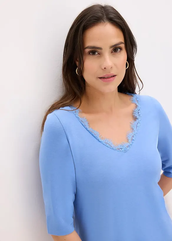 Maglia con pizzo, bonprix