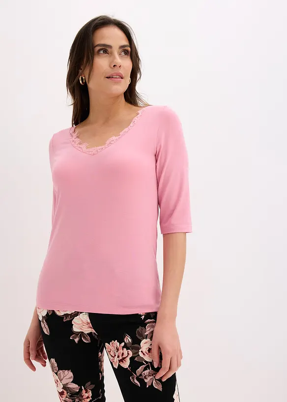 Maglia con pizzo, bonprix
