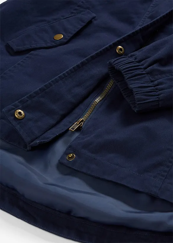 Parka da mezza stagione in cotone con cappuccio in fantasia, bonprix