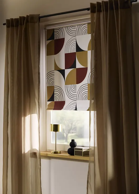 Tenda a rullo oscurante con fantasia retr&ograve;, bonprix